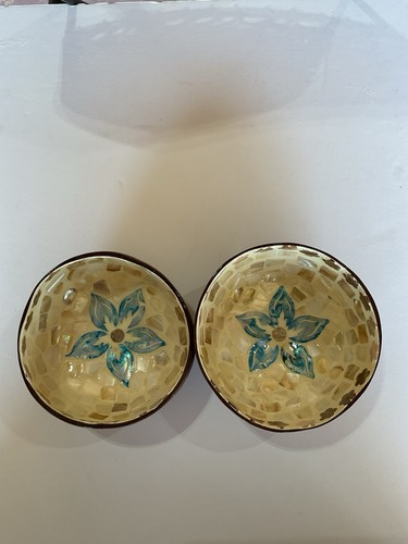 Set coconut shell bowls - coconut,