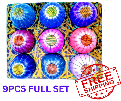 9pcs coconut shell flower - 9pcs, wall