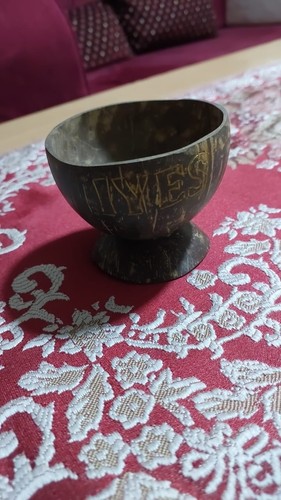 Handmade coconut shell bowl - coconut,