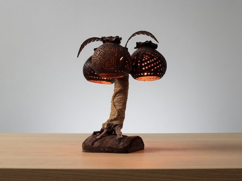 Vintage real coconut shell - real,