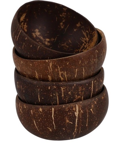 Coconut shell bowl - shell, set