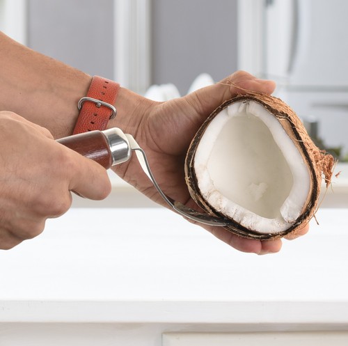 Coconut meat removal - meat,