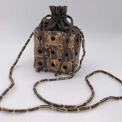 Handmade coconut shell cube - handmade,