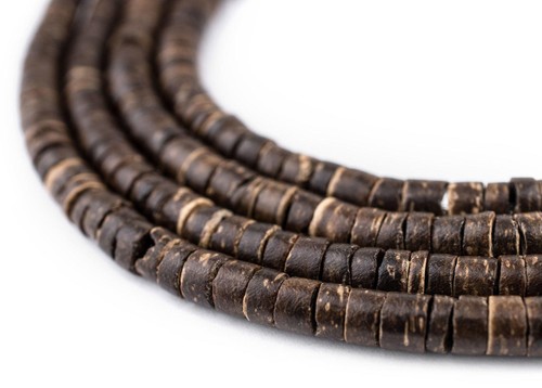 Chocolate heishi coconut shell - heishi,