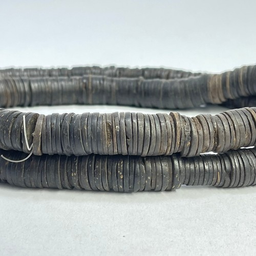 Coconut shell heishi beads - shell,