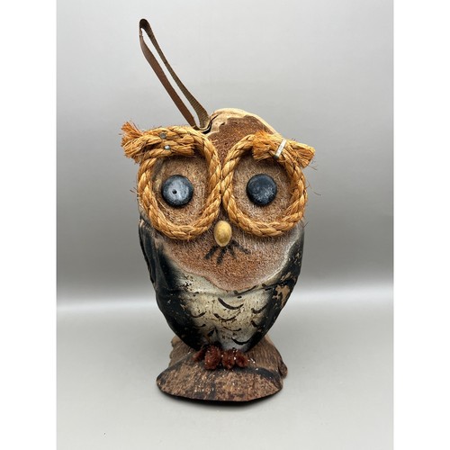 Handmade coconut shell owl - handmade,