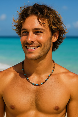Puka coconut shell - shell, necklace