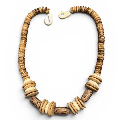 Coconut shell bone bead - shell,