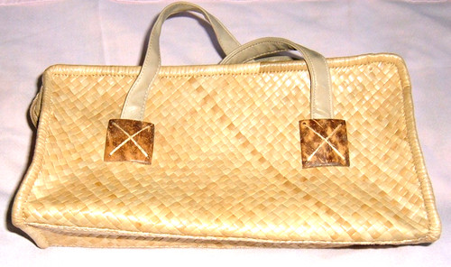 Hawaii made beautiful lauhala - made,