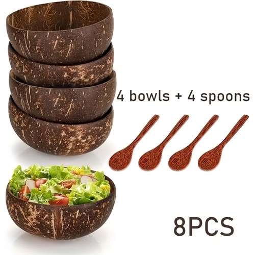 8pcs 16pcs coconut shell bowls - coconut,